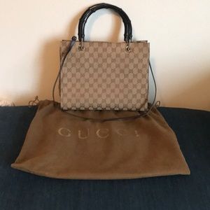 Auth Gucci Bamboo Handle Purse